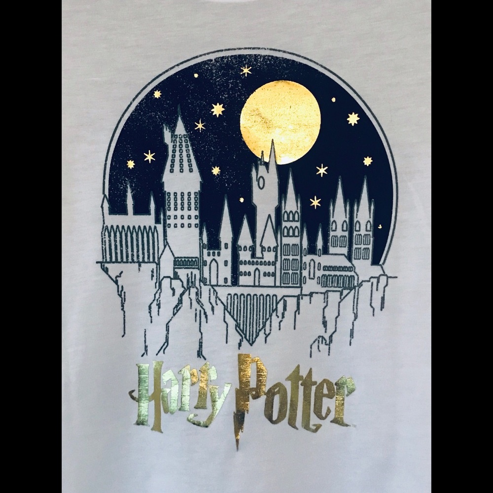 NWT Harry Potter t-shirt w/ metallic gold details